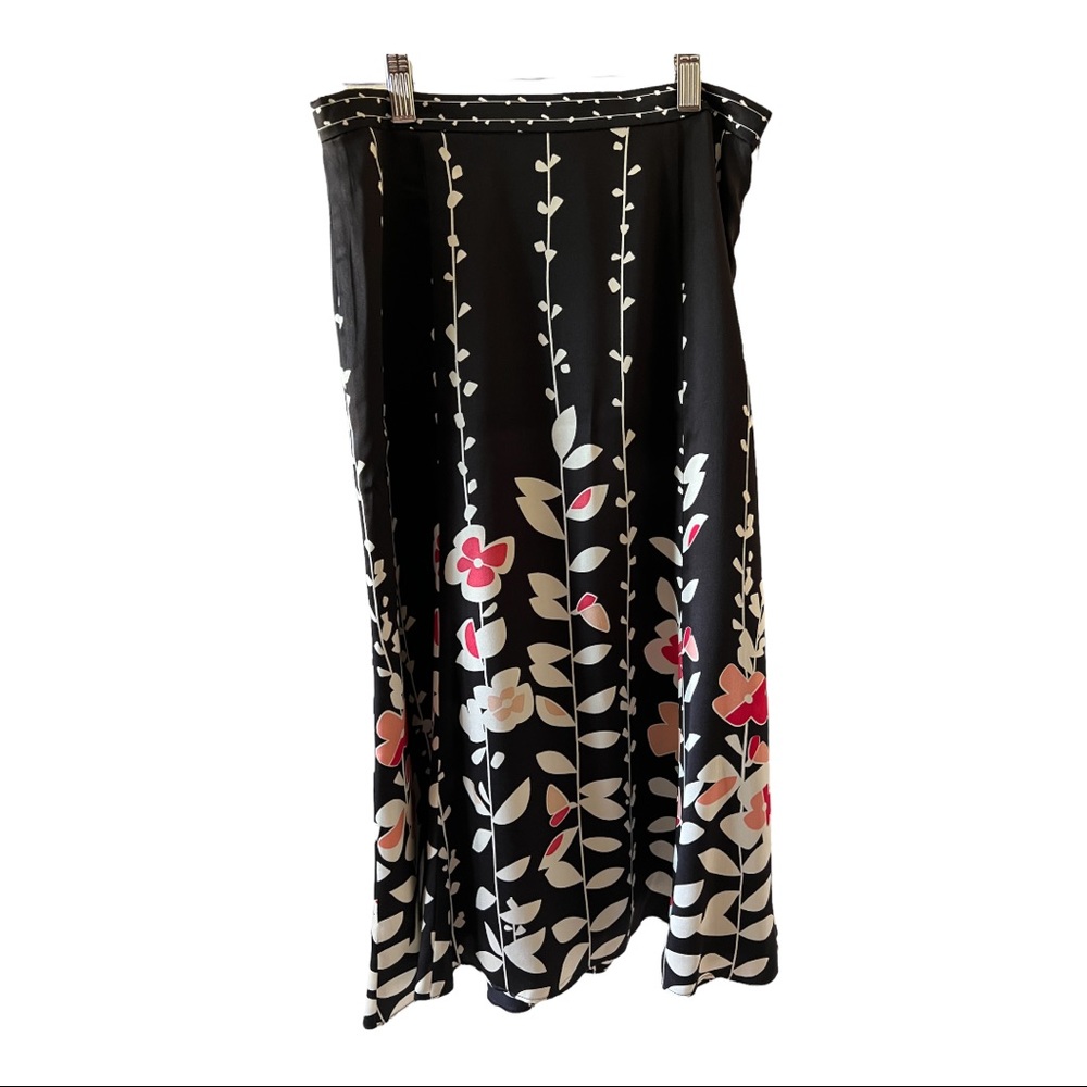 Talbots Petite Women’s Silk Floral Print Paneled Skirt Size 6 Petite